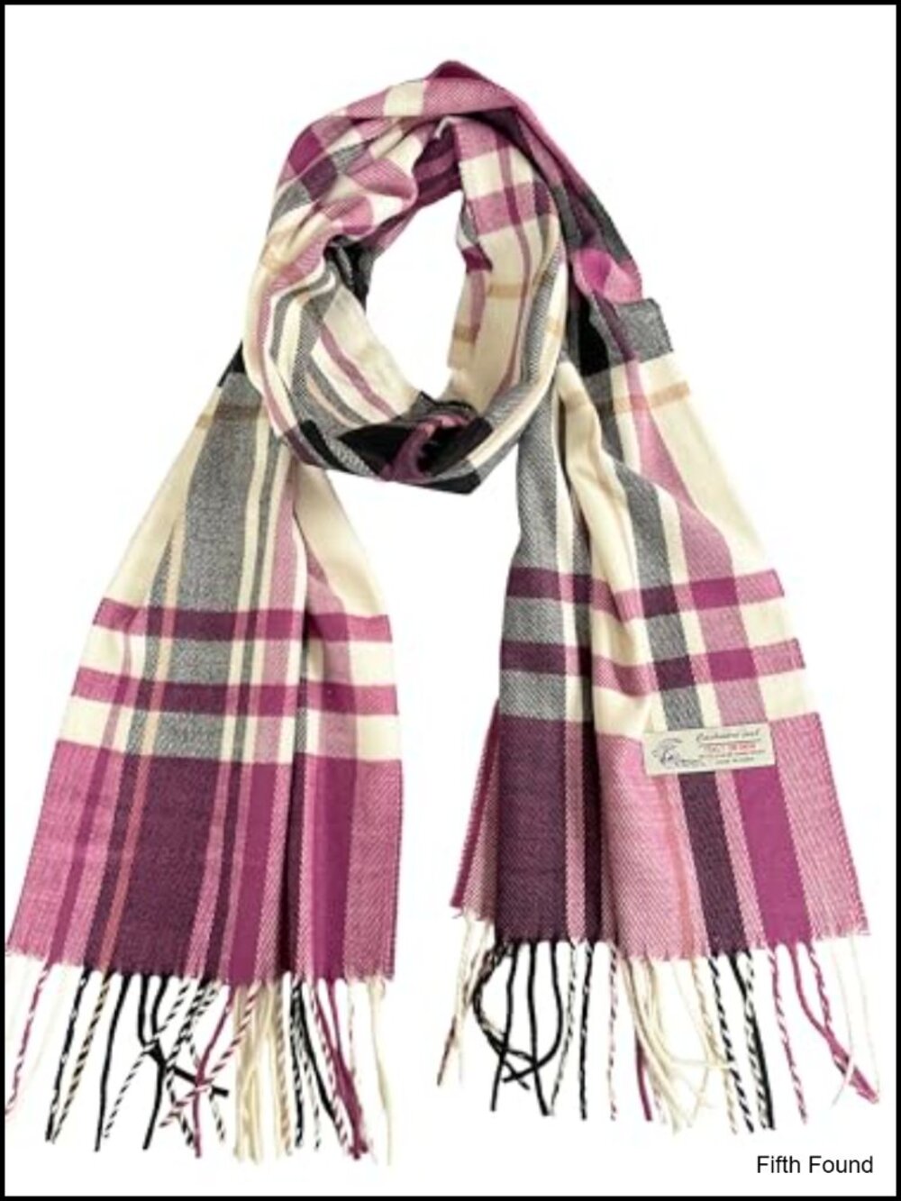 Unisex Cashmere-Feel Viscose Scarf Tartan Plaid Winter 72x12